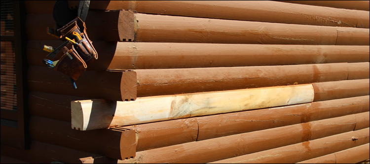 Log Home Damage Repair  Roanoke County, Virginia