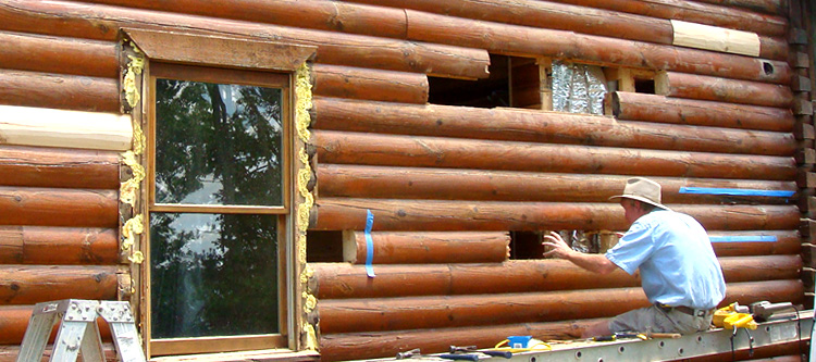 Log Home Repair Roanoke County, Virginia